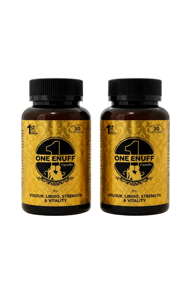 One Enuff Capsules – Advanced Ayurvedic Formula with Swarn Bhasma for Men's Vigour, Libido, Strength & Vitality (30 Capsules)