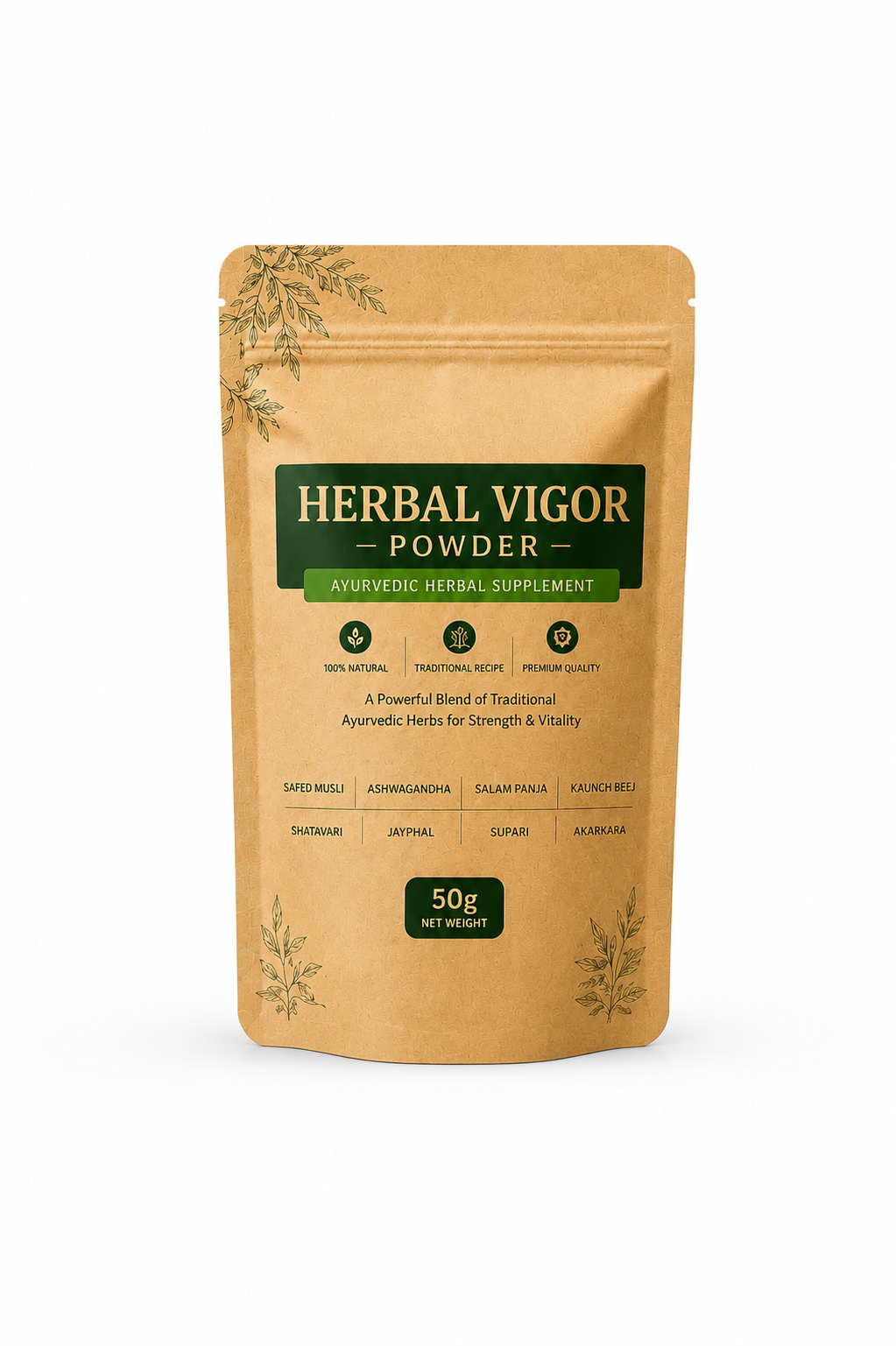 Herbal Vigor Powder – Ayurvedic Strength & Vitality Formula