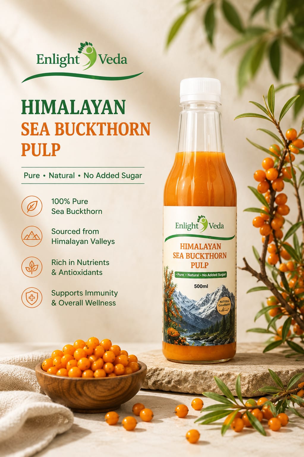 Enlightveda Sea Buckthorn Juice