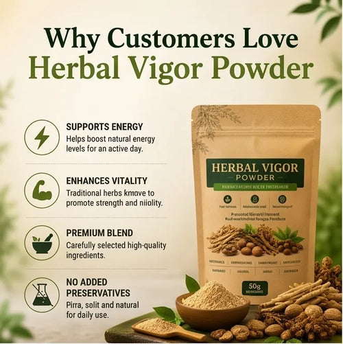 Herbal Vigor Powder – Ayurvedic Strength & Vitality Formula