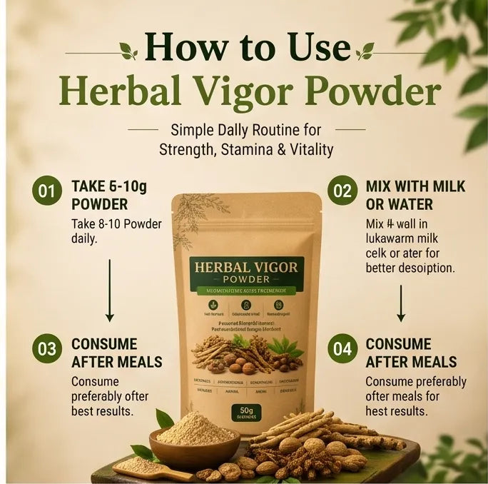 Herbal Vigor Powder – Ayurvedic Strength & Vitality Formula