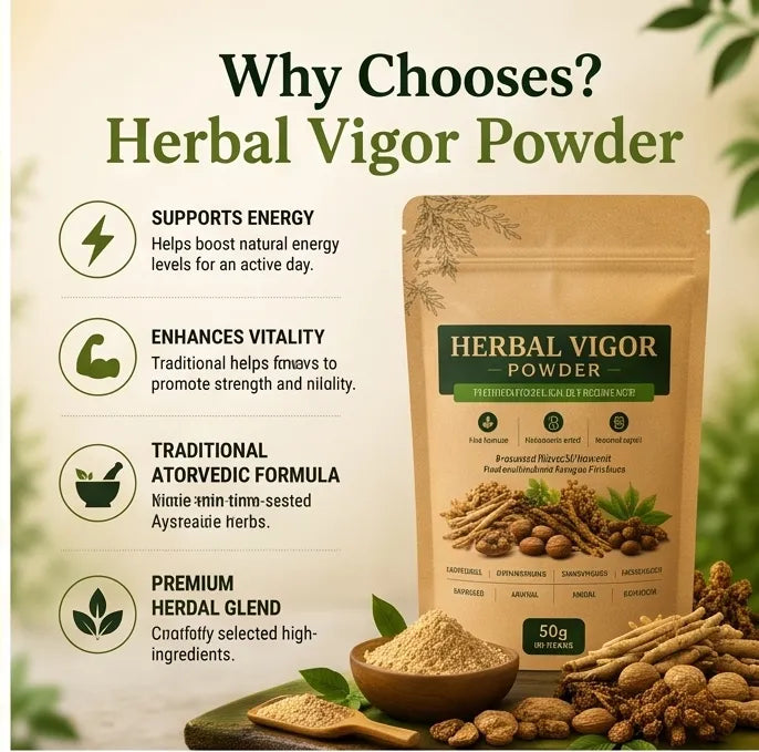 Herbal Vigor Powder – Ayurvedic Strength & Vitality Formula