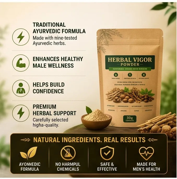 Herbal Vigor Powder – Ayurvedic Strength & Vitality Formula