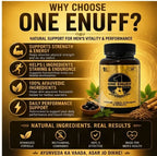 One Enuff Capsules – Advanced Ayurvedic Formula with Swarn Bhasma for Men's Vigour, Libido, Strength & Vitality (30 Capsules)