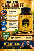One Enuff Capsules – Advanced Ayurvedic Formula with Swarn Bhasma for Men's Vigour, Libido, Strength & Vitality (30 Capsules)