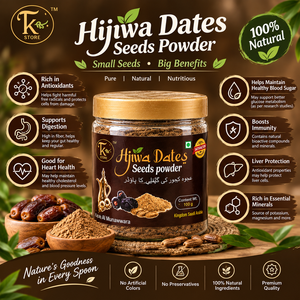 Ajwa Dates Seeds Powder – कुदरत की ताकत, हर कप में