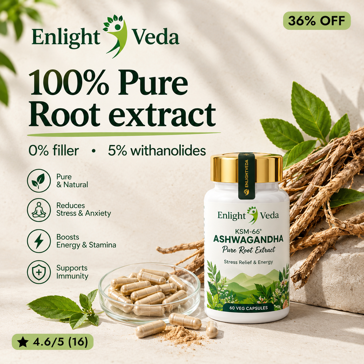 Ashwagandha Better Sleep. Less Stress. More Energy.