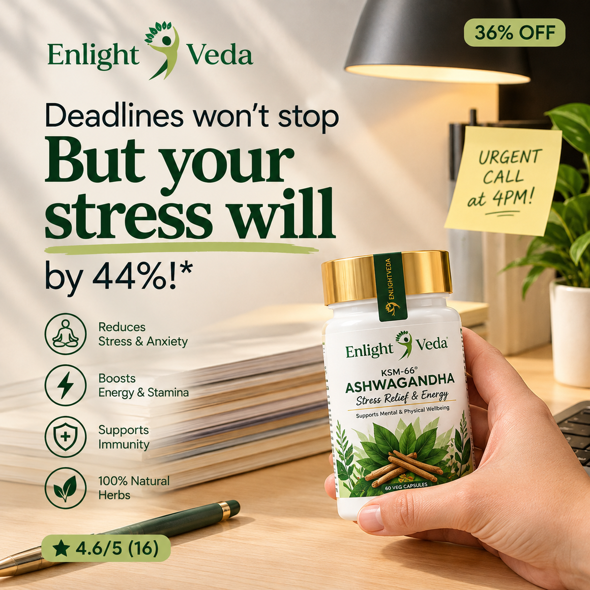 Ashwagandha Better Sleep. Less Stress. More Energy.