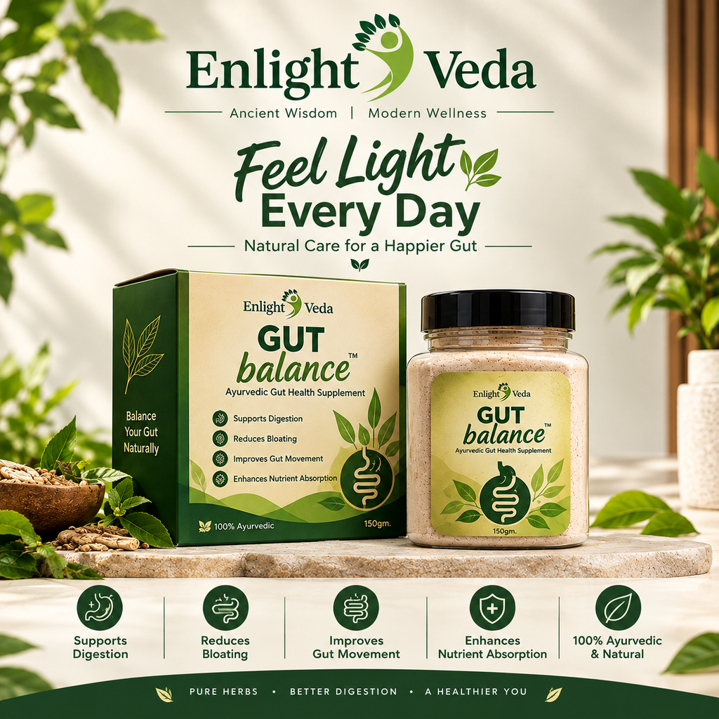 Enlight Veda Gut Balance – Ayurvedic Gut Health Powder | 150g