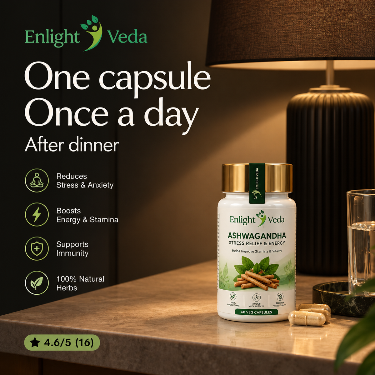Ashwagandha Better Sleep. Less Stress. More Energy.