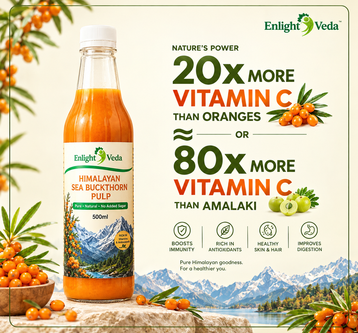 Enlightveda Sea Buckthorn Juice